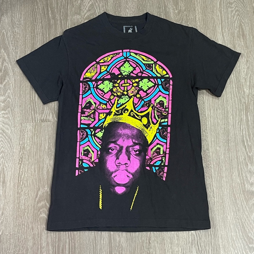 Notorious B.I.G Biggie Smalls Brooklyn Mint Stained Glass T-Shirt Sz. S